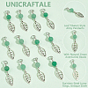 4Sets Leaf Tibetan Style Alloy Pendants FIND-UN0002-74-4