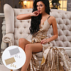 2Pcs 2 Colors Flat Sparkle Polyester Elastic Band OCOR-MA0001-18-6