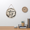 Wooden Hanging Plate HJEW-WH0027-008-6
