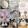 Polyester Lace Pleated Ribbons SRIB-WH0011-467B-5