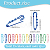 30Pcs 15 Colors Baking Paint Iron Brooch Findings IFIN-SC0002-01-2