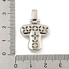 Brass Micro Pave Clear Cubic Zirconia Pendants KK-B099-01P-T-3