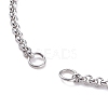 304 Stainless Steel Rolo Chain Slider Bracelet Making AJEW-JB01117-02-3