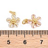Brass Pave Cubic Zirconia Charms KK-Q085-14G-3