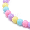 5Pcs 5 Style Candy Color Acrylic Round Beaded Stretch Bracelets Set BJEW-JB08675-8