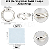 6Pcs 925 Sterling Silver Twister Clasp STER-BBC0007-44-2