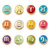 24Pcs 12 Style Brass Enamel Beads KK-LS0001-44-1