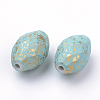 Spray Painted Acrylic Beads ACRP-Q023-01-2
