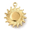 Real 18K Gold Plated 304 Stainless Steel Pendants X-STAS-A084-21G-05-2