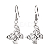 Alloy Butterfly Dangle Earrings with 304 Stainless Steel Pins for Women EJEW-JE05511-2