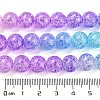 Spray Painted Crackle Glass Beads Strands DGLA-C002-8mm-07-5