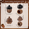 8Pcs 2 Styles Natural Wood Locket Pendants WOOD-GA0001-72-2