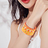 Handmade Polymer Clay Heishi Beads Stretch Bracelets Sets BJEW-JB05902-01-3