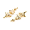 Brass Micro Pave Cubic Zirconia Pendants KK-F901-01G-G-2