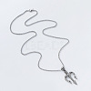 Viking Three Fork Pendant 304 Stainless Steel Men's Necklaces IA5597-3