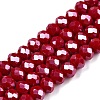Electroplate Glass Beads Strands EGLA-A044-P8mm-A15-1