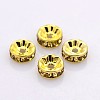 Brass Rhinestone Spacer Beads RB-A014-Z6mm-14G-1