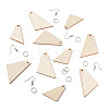 Yilisi DIY Trapezoid Natural Wood Pendants Earring Making Kits DIY-YS0001-15-3