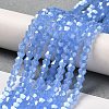 Imitation Jade Electroplate Glass Beads Strands LS-EGLA-F029-J4mm-A04-4