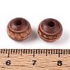 Painted Natural Wood Beads X-WOOD-N006-02A-02-3