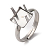 304 Stainless Steel Cuff Ring Components STAS-D372-01P-02-1