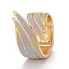 Sparkling Wing Wrap Cuff Bangle LS-BJEW-K223-06KCG-01-1