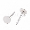 925 Sterling Silver Flat Pad Ear Stud Findings STER-A003-103C-2