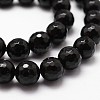 Natural Dyed & Heated Black Onyx Beads Strands X-G-D840-22-6mm-3