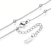Non-Tarnish 304 Stainless Steel Satellite Chain Necklace for Men Women NJEW-E076-01P-2