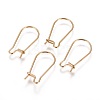 Ion Plating(IP) 304 Stainless Steel Hoop Earrings Findings Kidney Ear Wires STAS-L216-22C-G-1