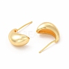 Rack Plating Brass Small Bean Stud Earrings for Women EJEW-H094-02G-2