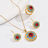 Flower Cubic Zirconia Jewelry Set for Women ZS8353-1-2