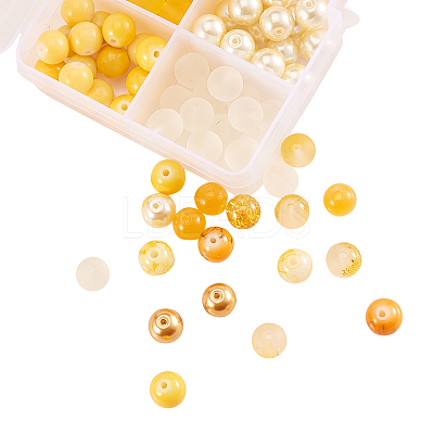 200Pcs 10 Style Glass Beads Strands GLAA-CJ0001-38-1