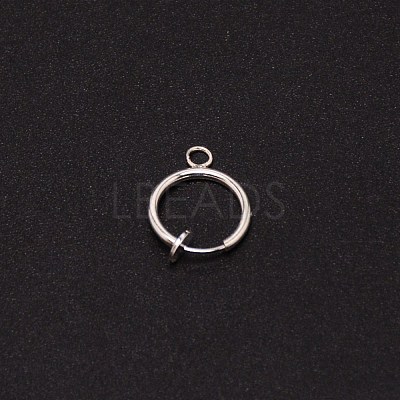Brass Clip-on Hoop Earring Findings KK-WH0047-02A-1