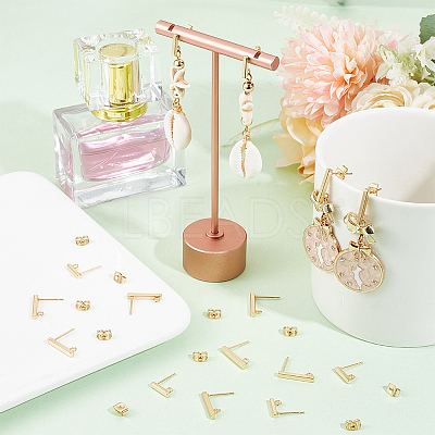 80Pcs 2 Style 304 Stainless Steel Stud Earring Findings STAS-SC0008-53-1