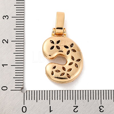 Brass Micro Pave Cubic Zirconia Pendants KK-C076-29C-G01-1