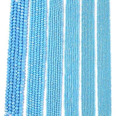 Electroplate Glass Beads Strands EGLA-A044-P8mm-B08-1