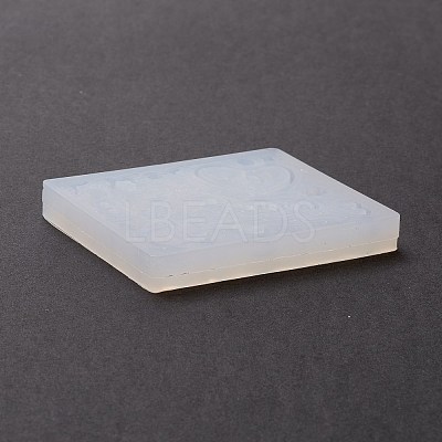 Line & Flat Round & Heart & Star & Flower & Moon Filling Silicone Molds DIY-M029-08-1