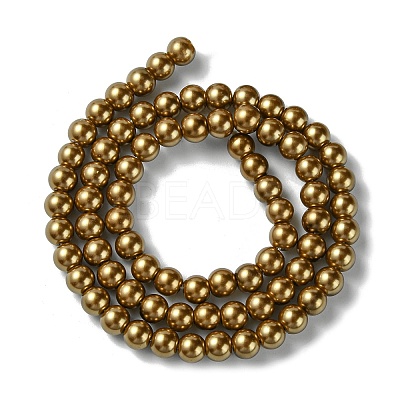 Eco-Friendly Dyed Glass Pearl Beads Strands HY-A008-6mm-RB090-1