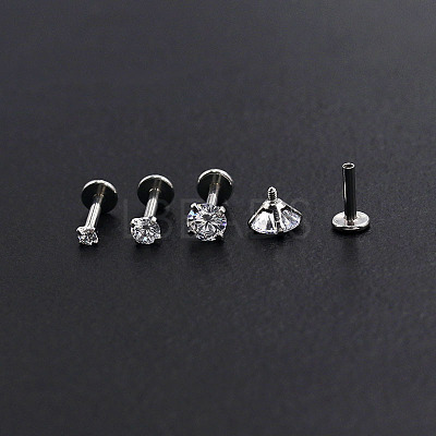 304 Stainless Steel Threadless Labrets WG64015-08-1