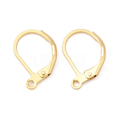 Brass Leverback Earring Findings KK-P340-20A-G-1