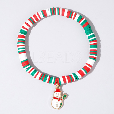 Christmas 304 Stainless Steel Enamel Charm Bracelets AH2991-20-1