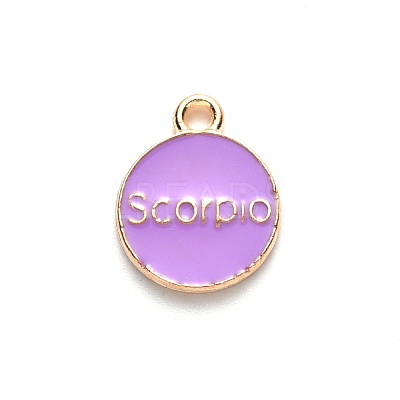 Alloy Enamel Pendants X-ENAM-S124-01A-01L-1