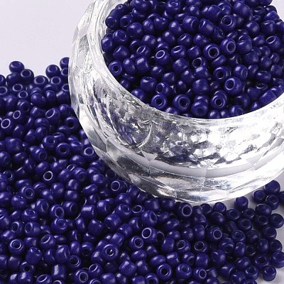 Baking Paint Glass Seed Beads SEED-S001-K6-1