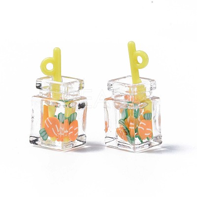 Imitation Drink Resin Pendants CRES-S359-32M-1