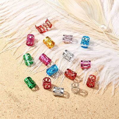 Aluminum Dreadlocks Beads Hair Decoration X-ALUM-R003-M-1