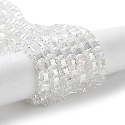 Electroplate Glass Beads Strands EGLA-R030-4x4mm-20-1
