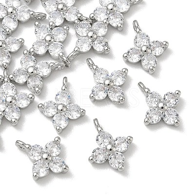 SHEGRACE Brass Cubic Zirconia Charms XGRQ4H448-680P-A-1
