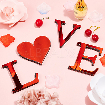 Acrylic Mirror Wall Stickers Decal DIY-CN0001-13B-H-1