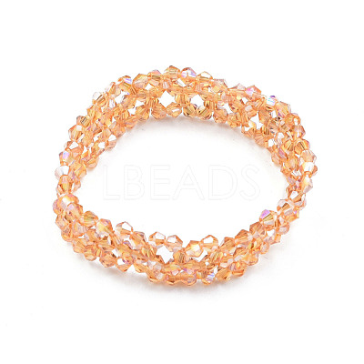 Bling Glass Beaded Stretch Bracelet BJEW-N018-03-1